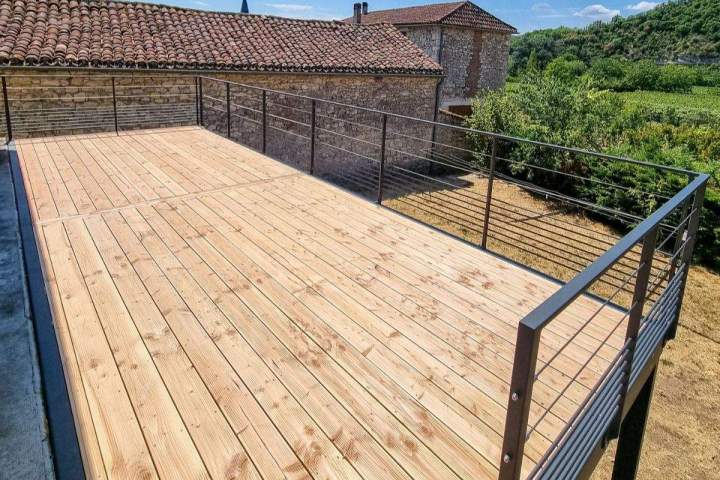 Construction terrasse sur pilotis Lot