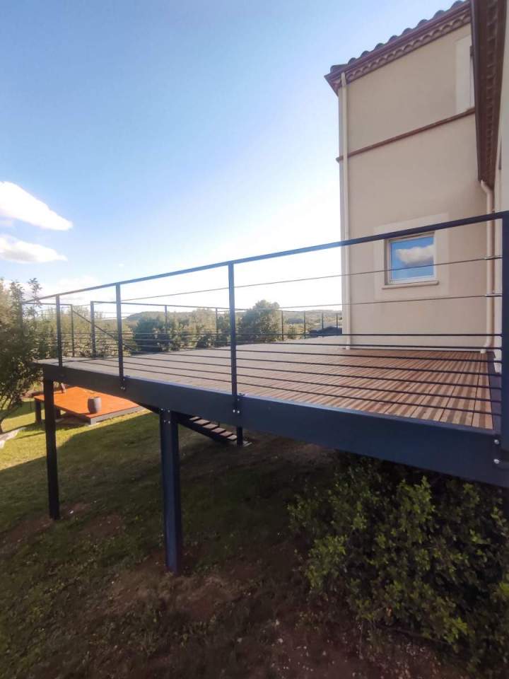 Réalisations Terrasse sur pilotis vers Cahors Lot (8) (Copier)